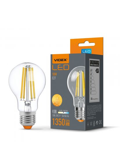 LED лампа Filament A60F 10W E27 4100K (VL-A60F-10274) Videx (370248735)