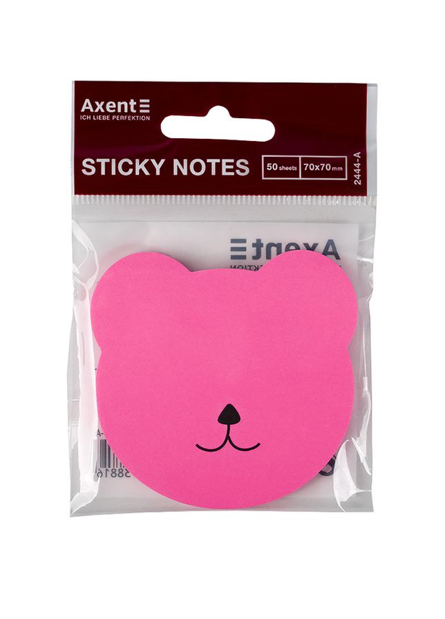 Блок паперу з клейким шаром колір рожевий ЦБ-00246812 Axent (282743731)
