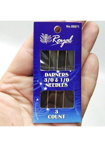 Иглы 3шт 3/0 и 1/0 для ручного шитья (06071) No Brand (368672269)