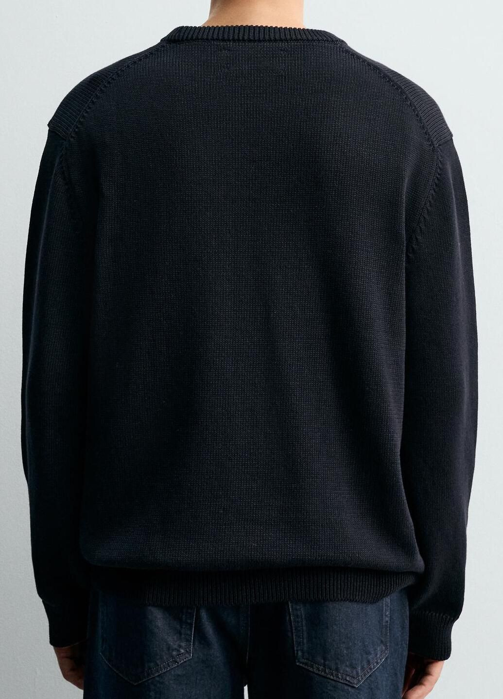 Темно-синий демисезонный свитер Zara