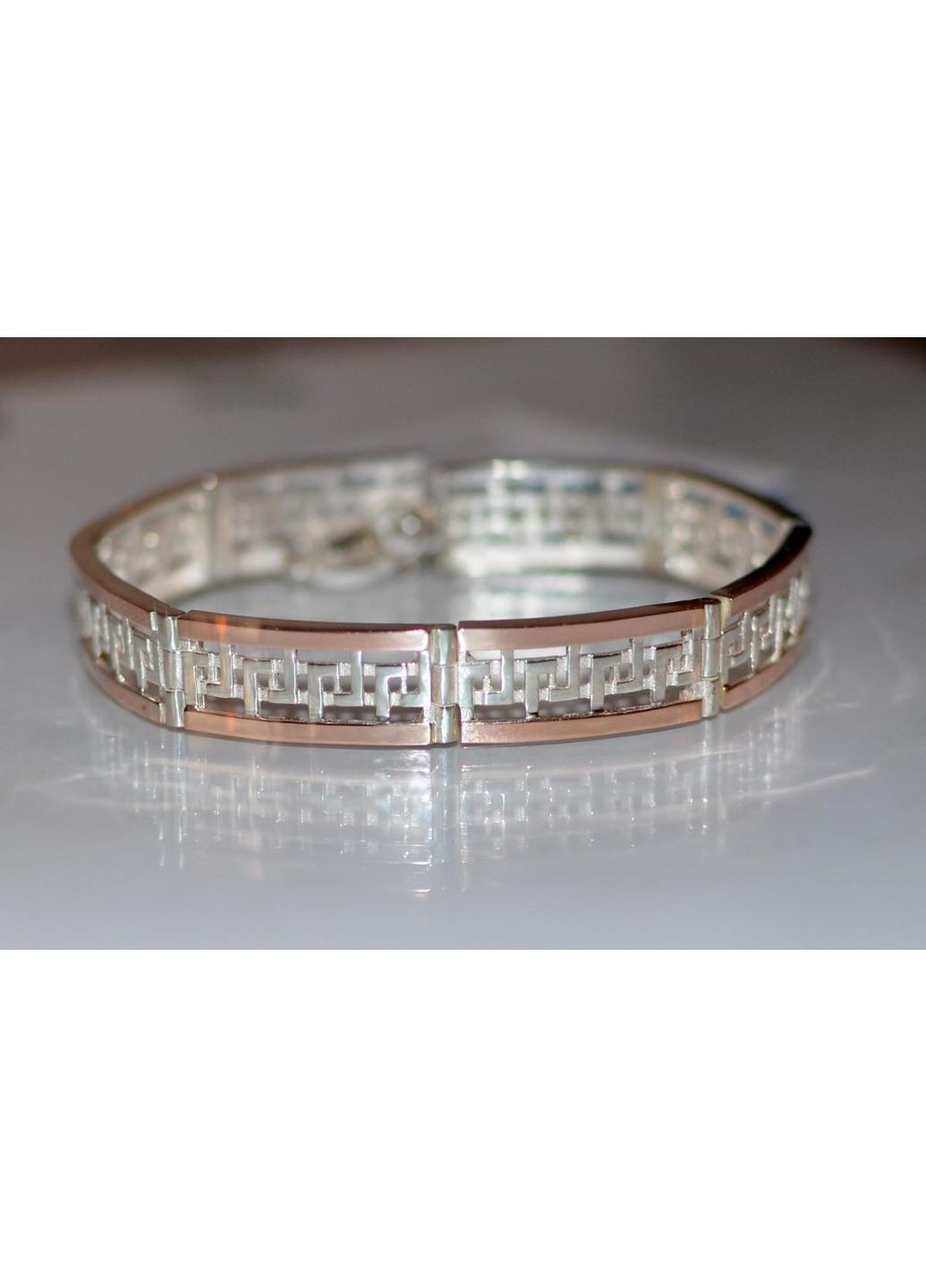 Серебряный браслет с пластинами из золота Silver Style (367112320)