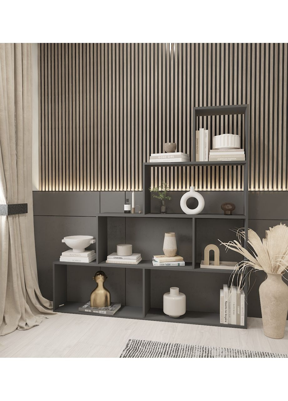 Стелаж драбинка 6 клітинок, полиця для книг і іграшок, роздільник кімнати 230 мм GP-2 No Brand (371909746)