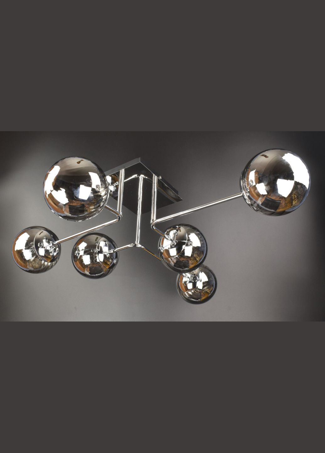 Потолочная люстра на 6 лампочек 25892 Хром 21х72х78 см. Sunnysky (364502107)