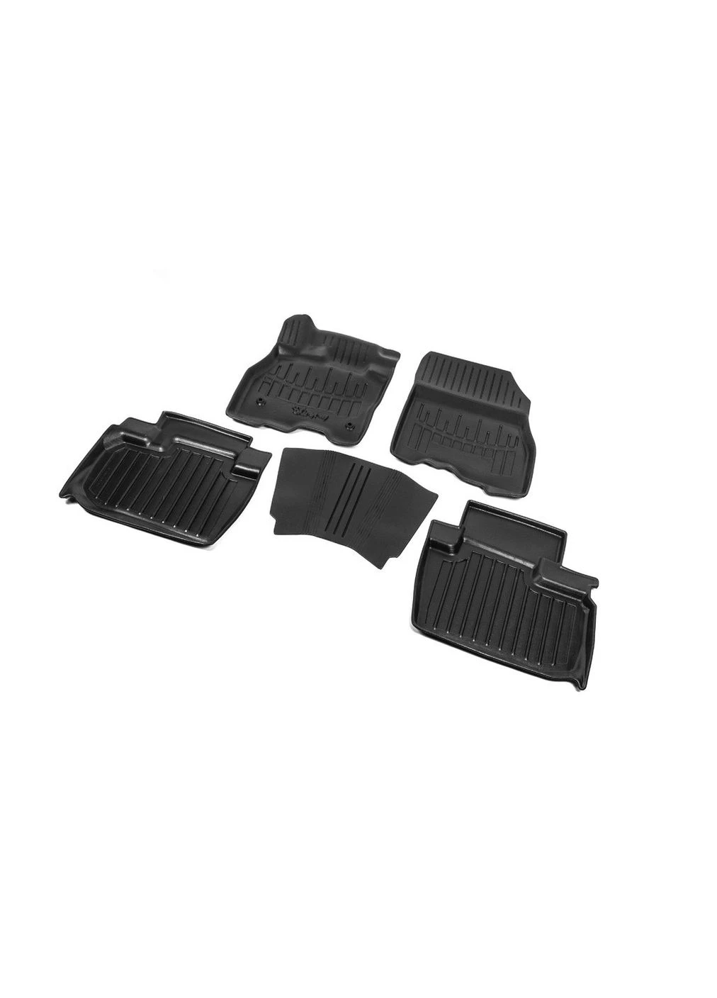 Килимки 3D (5 шт, поліуретан) для Nissan Leaf 2010-2017 рр Stingray (390740533)