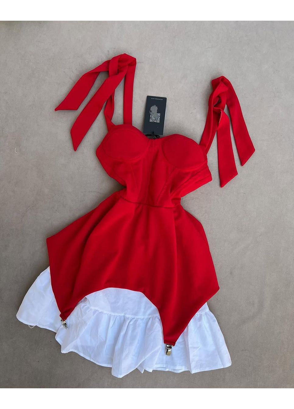 Червоний демісезонний жіночий комплект із сукні та спідниці Україна