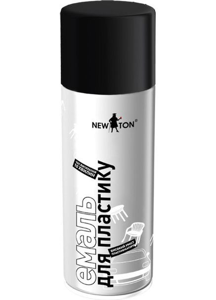 Фарба аерозольна для пластику структурна 400 мл Чорна New Ton (328070163)