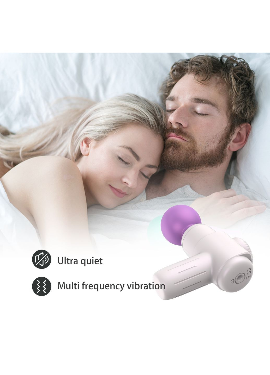 Мини-массажёр Candice бело, 10 режимов вибрации Every Night Toys (366667805)