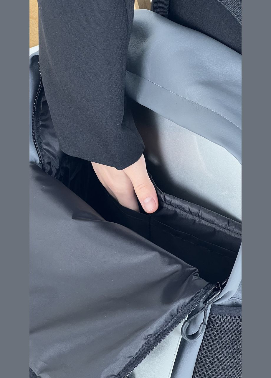 Жіночий рюкзак Канкун, комбінований сірий в екошкірі з відділенням для ноутбука ToBeYou Kankun (280930889)