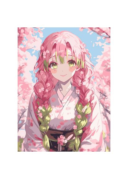 Картина по номерам (955042) Santi Demon Slayer Mitsuri Kanroji 30*40 см (366275729)