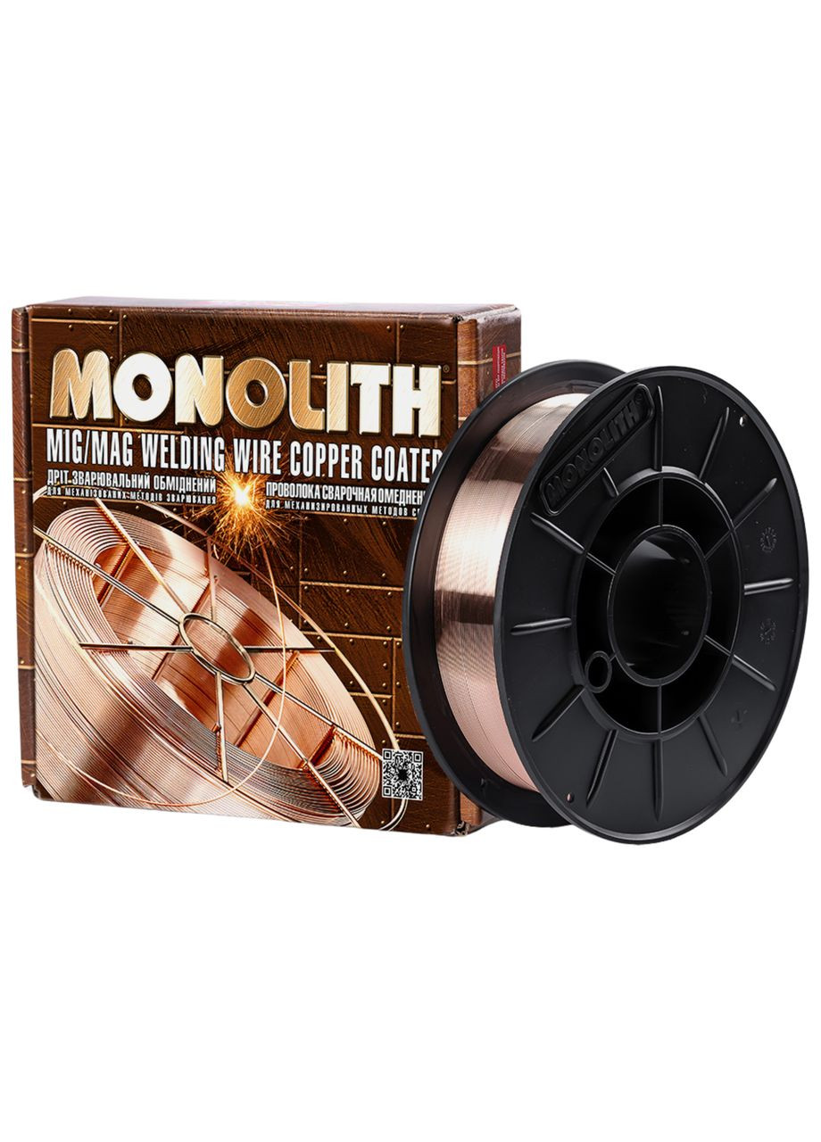 Дріт зварювальний обміднений Св-08Г2С ТМ MONOLITH Ø 1,2 мм (5 кг) PlasmaTec (364552771)