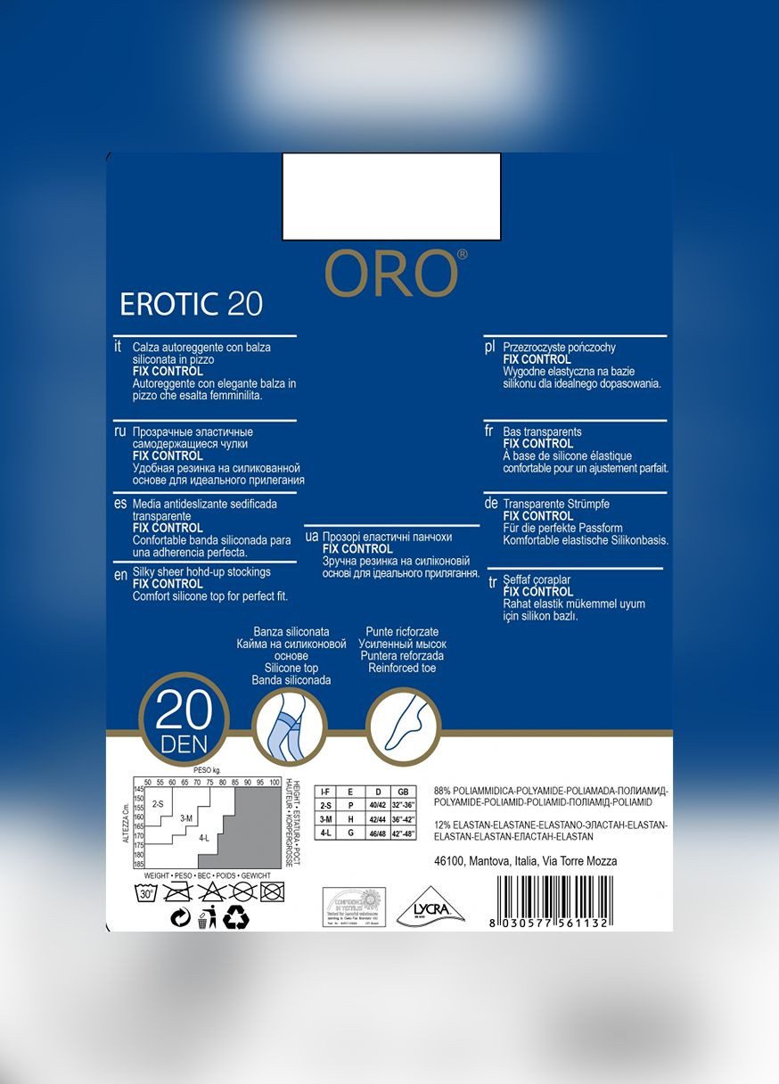 Панчохи жіночі EROTIC 20 DEN nero 1/2 ORO (302211690)