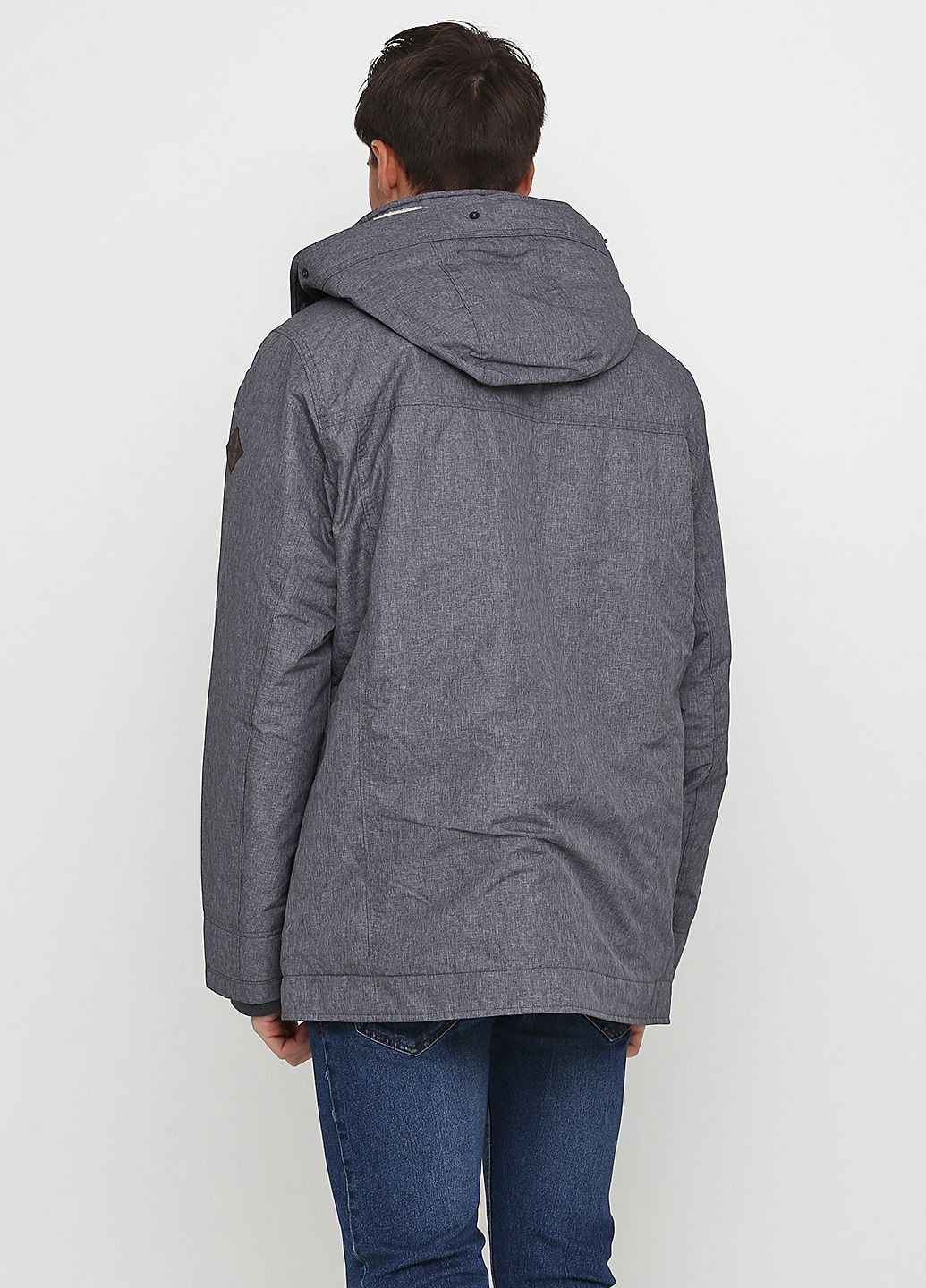 Сіра демісезонна парка чоловіча - парка зимова hc6488m Hollister