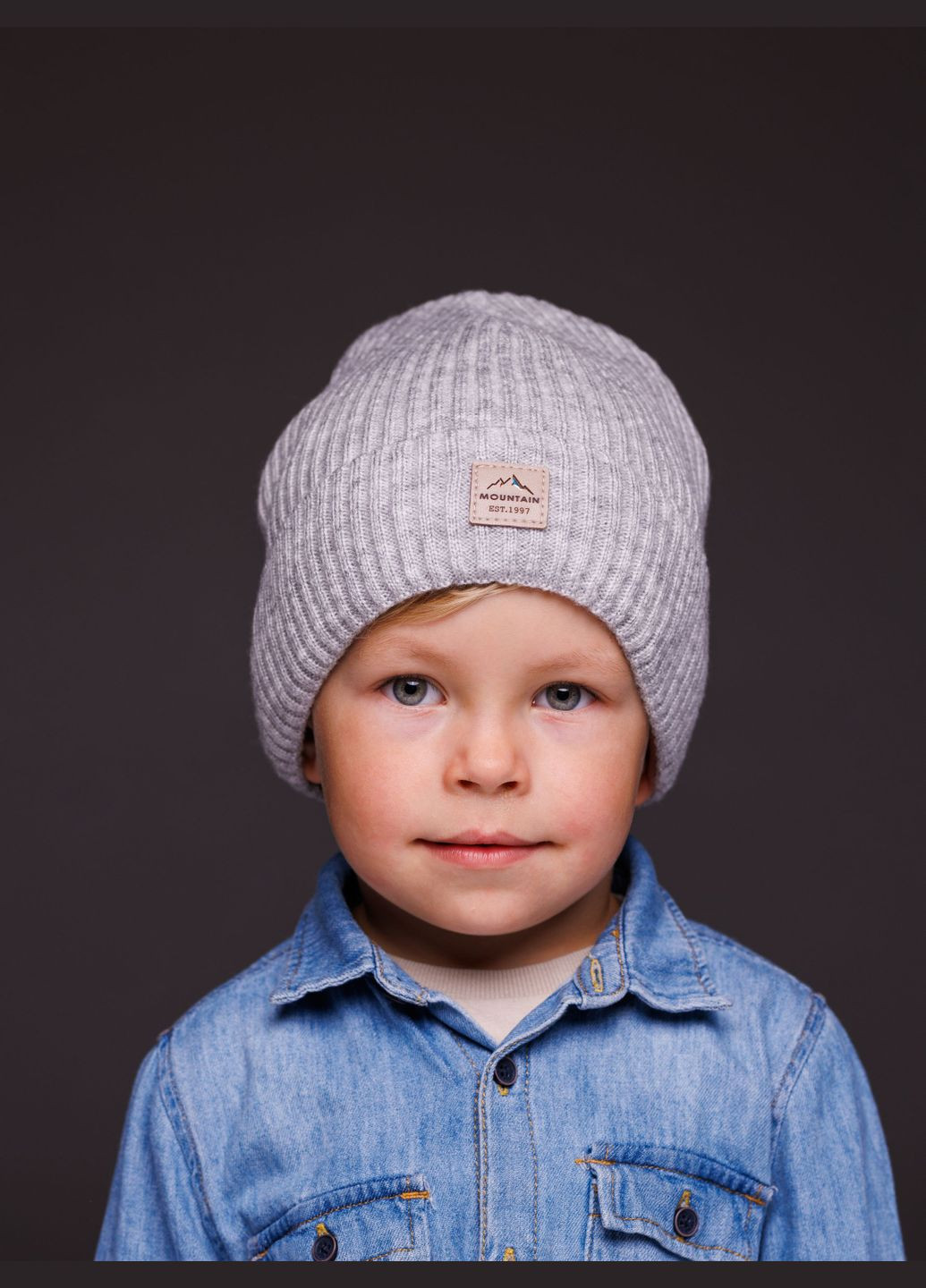 Шапка для девочки, для мальчика Еверест K87 46-48 см. Асфальтовый Alex K87-35 (304977787)