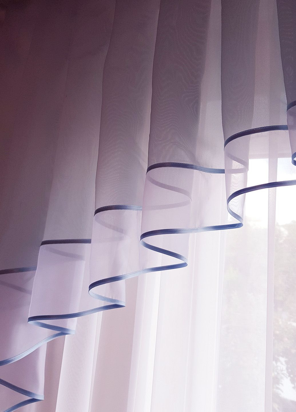 Ламбрекен Дуга карниз 200см сиреневый с белым (71_4_2м) Firanka Simple (332795289)