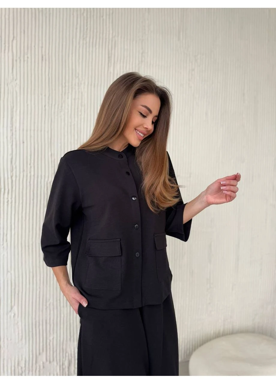 Жіночий костюм з кюлотами та кофтою з тканини Zara креп-трикотаж — ЗАМІРИ В ОПИСІ GD/GL Модний простір (385799139)