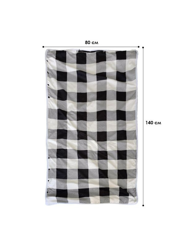 Электрическая шаль плед с подогревом 140*80 см Black+White регулируемая температура 41шт Lesko (336203676)