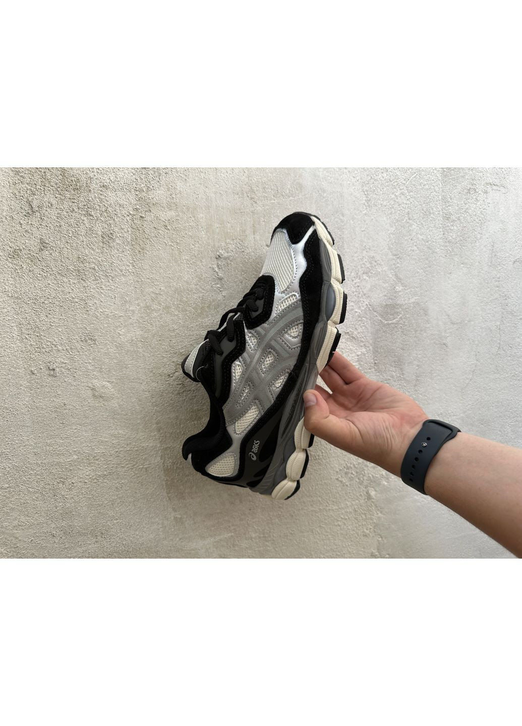 Серые демисезонные кроссовки мужские asics gel-nyc ivory / clay grey ii асикс гель нюк No Brand