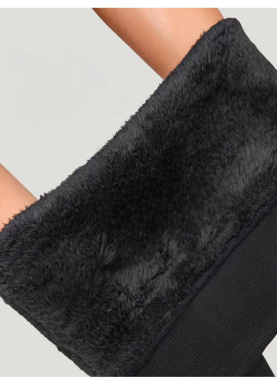 Черные демисезонные женские леггинсы на меху Asi.Store.ua