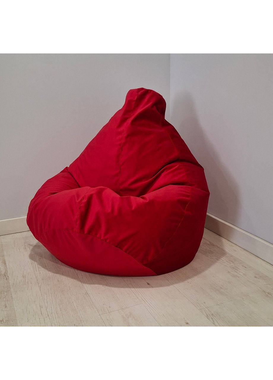 Крісло-мішок груша, M - 100х75 Велюр Florida Red SkyPuff (361258478)