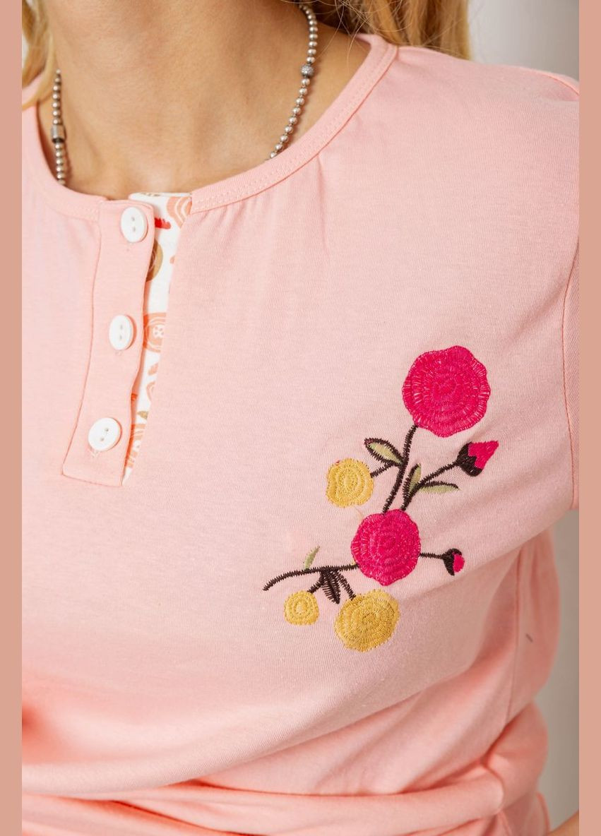 Персикова всесезон піжама жіноча з принтом,, 243r10353 Polkan