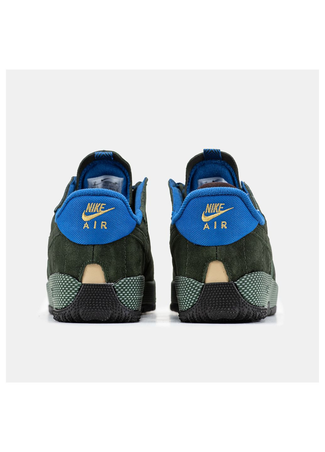 Темно-зелені Осінні кросівки чоловічі Nike Air Force 1 Wild