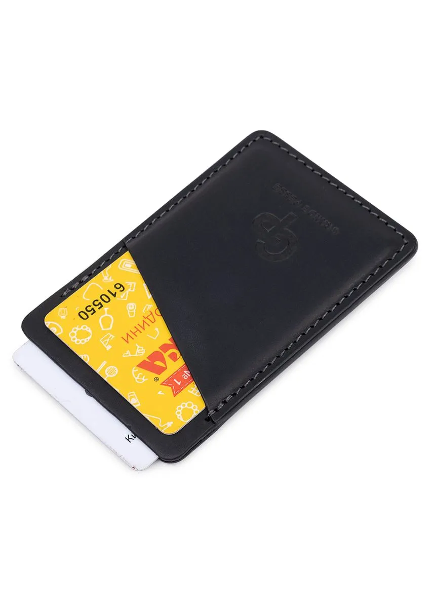 Кожаный маленький картхолдер Черный 6,5х10 см Grande Pelle (391329957)