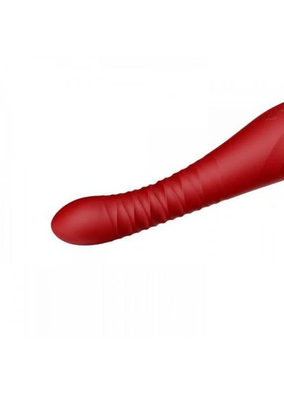 Вібромасажер з фрикціями і управлінням зі смартфона KING, Wine Red Zalo (372738013)