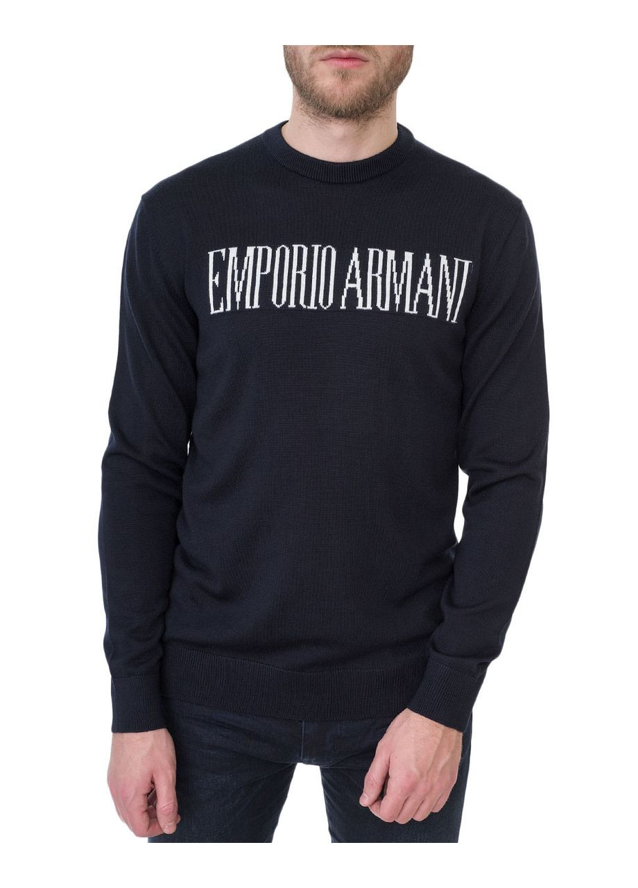 Синий джемпер мужской Emporio Armani