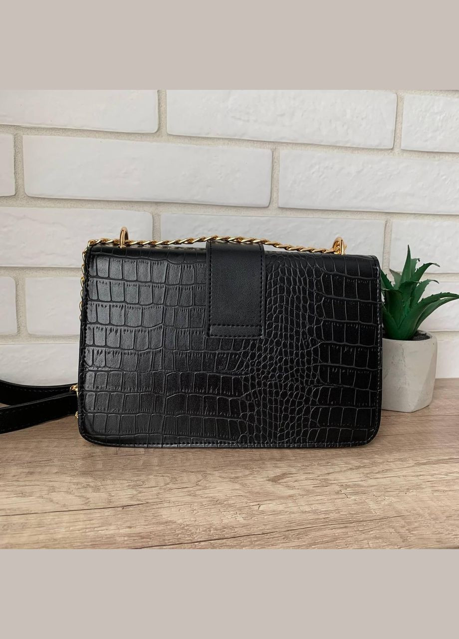 Женская мини сумочка клатч рептилия YSL черная No Brand (334729747)