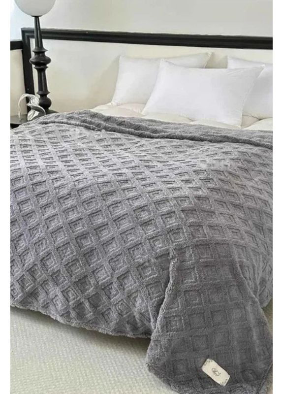 Двухспальный махровый однотонный плед (p-18813) Носи своє (370656613)