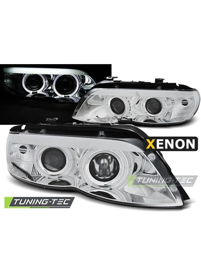 Передні фари BMW (E53) 2003-2006 з "ангельськими очима" під ксенон D2S (ЦЕНА ЗА ПАРУ) Tuning-Tec X5 (398178628)