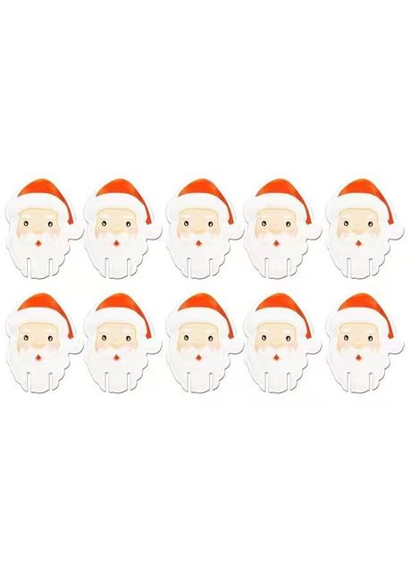 Рассадочные карточки на новый год Дед Мороз 10 штук 7 на 5 см красно-белый Jannet Декор (307927245)