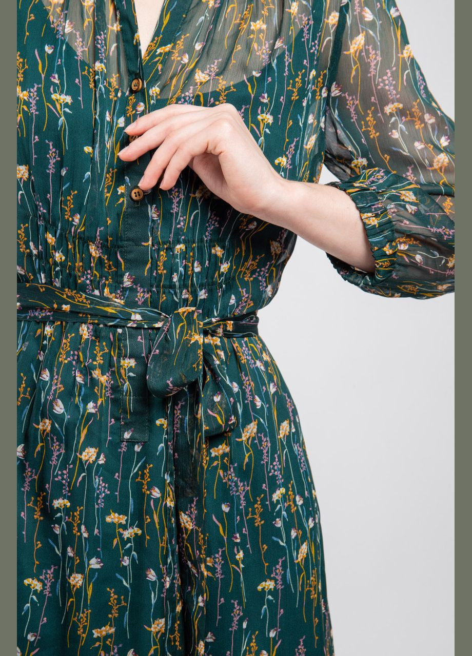 Зеленое кэжуал платье женское зеленое дизайнерское дженнифер mkpr1120-20 Modna KAZKA