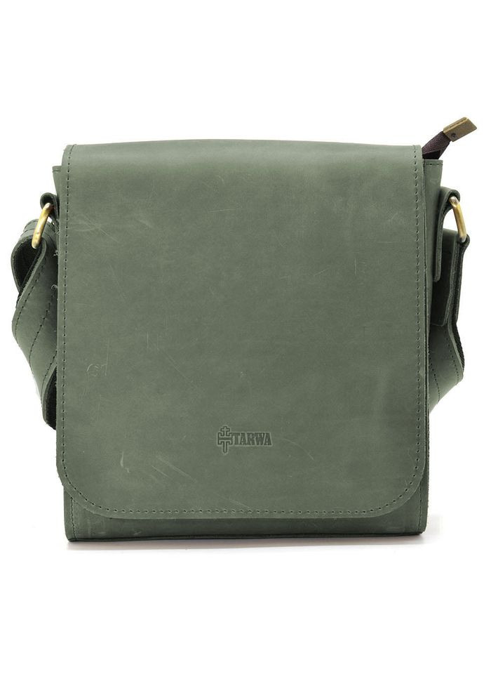 Мужская кожаная сумка через плечо RE30271-3md зеленая TARWA (300579226)