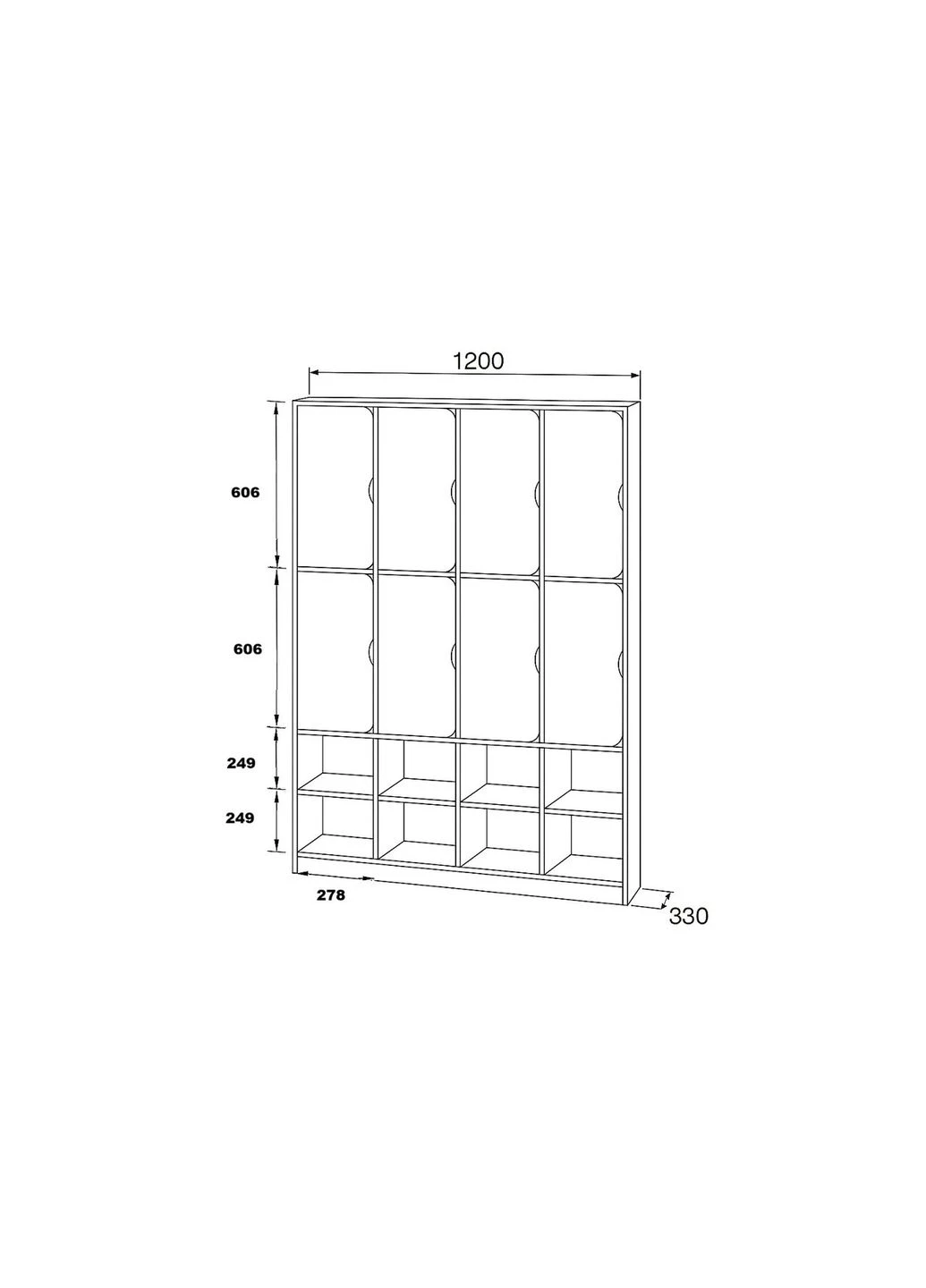 Шкаф для одежды 8-секционный с полками для обуви CNC Mebli Corporation DS-1145 Gap (396756065)