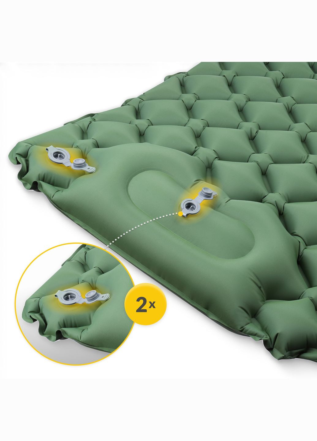 Коврик (каримат) надувной 190 x 58 x 5 см со встроенным насосом Navy Green (P-5905973400909) Mountain Goat (303723263)