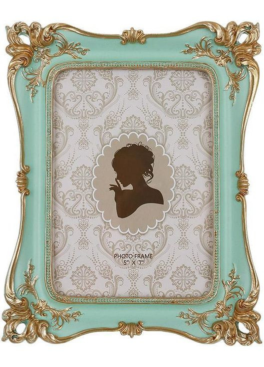 Фоторамка "Classic" для фото 13х18см полистоун, мятный с золотом. BonaDi (316654134)