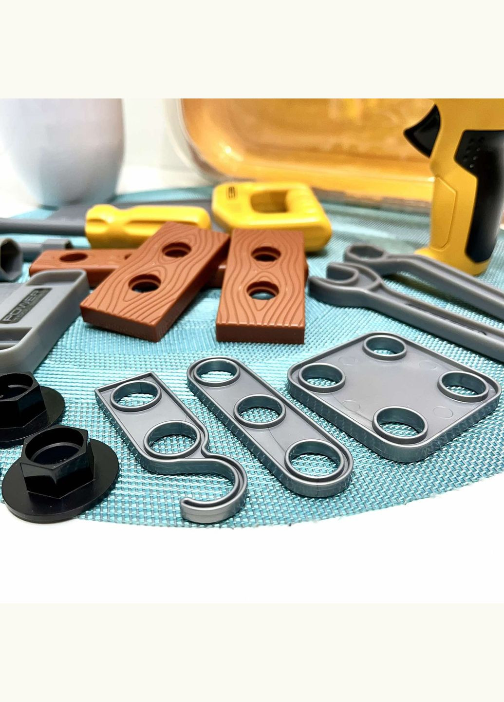 Набір інструментів шуруповерт дриль механічний Жовтий (T027) Bambi (340466563)