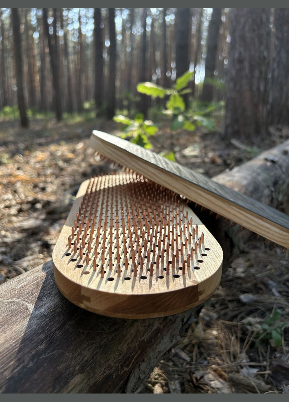 Дошка Садху з мідними цвяхами та каменем. Handmade (361384757)