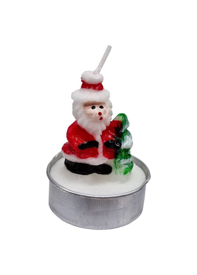 Новогодняя свеча 10-81-4 Санта Клаус с елкой 3.5x5 см (91796) Bambi (369764974)