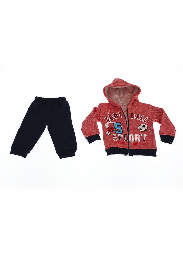 Костюм на флисе для мальчика трикотажный Football красный 92 см (34490) BABYKROHA (315720976)