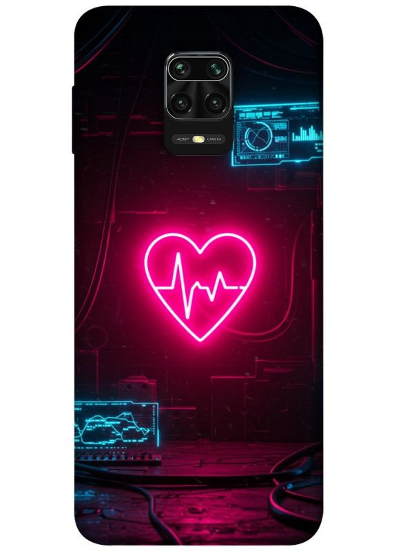Чохол з принтом для Xiaomi Redmi Note 9s, 9 Pro Max для Сяомі редмі ноте 9С, 9про, 9 про макс Neon heart No Brand (338603534)