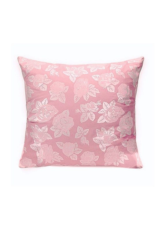 Чехол на подушку 35х35 см. Розовый принт роза. No Brand (325864670)