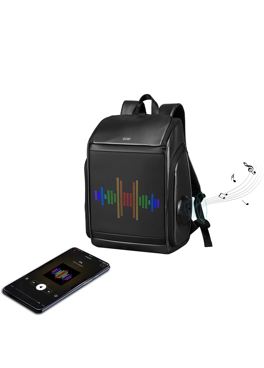 Рюкзак Pixel SB9710 Black з LED екраном Sobi (342369728)