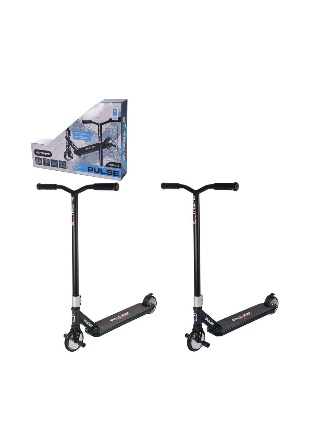 Самокат трюковий колір різнокольоровий ЦБ-00274577 Extreme Motion (324216202)