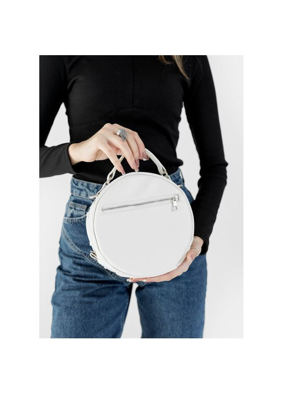 Жіноча кругла сумка Bale Dolly біла Sambag (322870714)