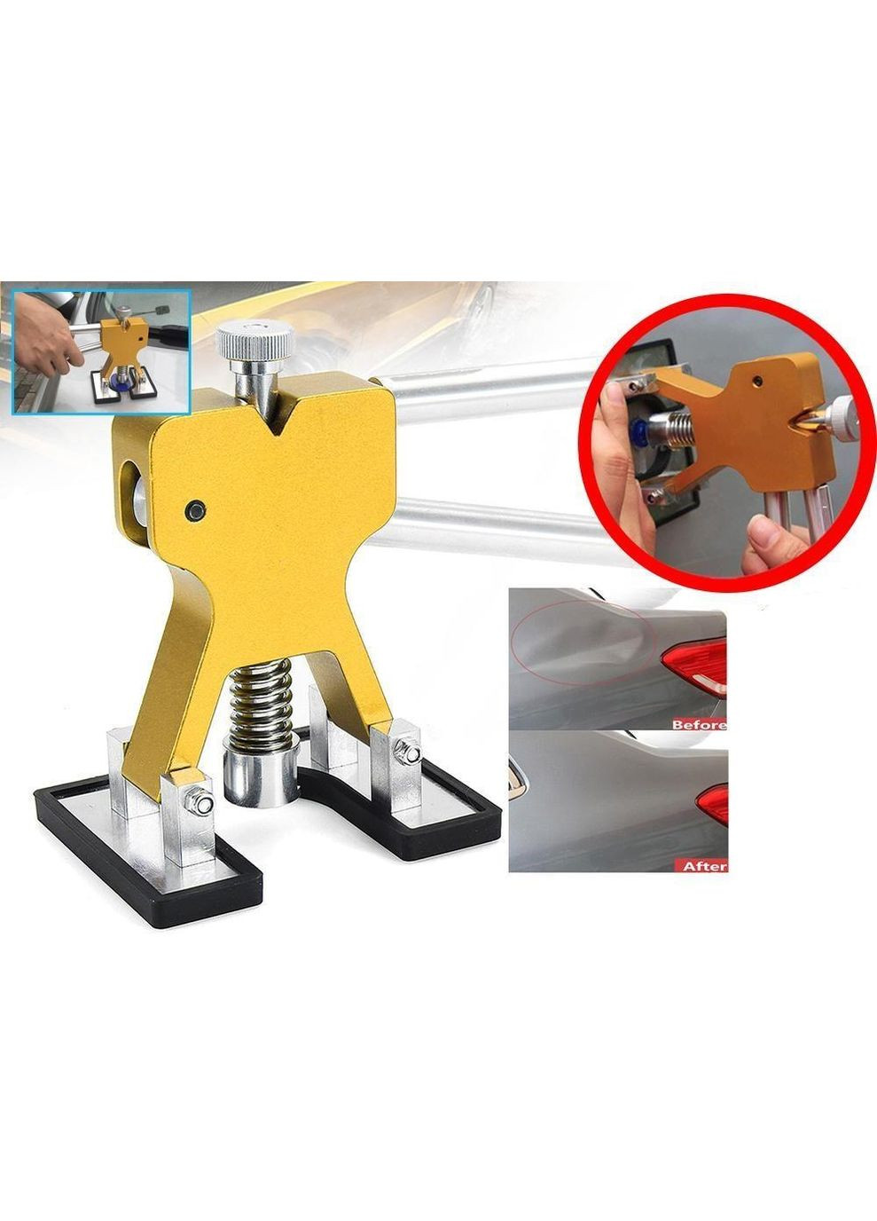 Инструмент для удаления вмятин из автомобиля без окрашивания Минилифтер + 24 грибка наконечников (R051045) Bodasan (317297210)