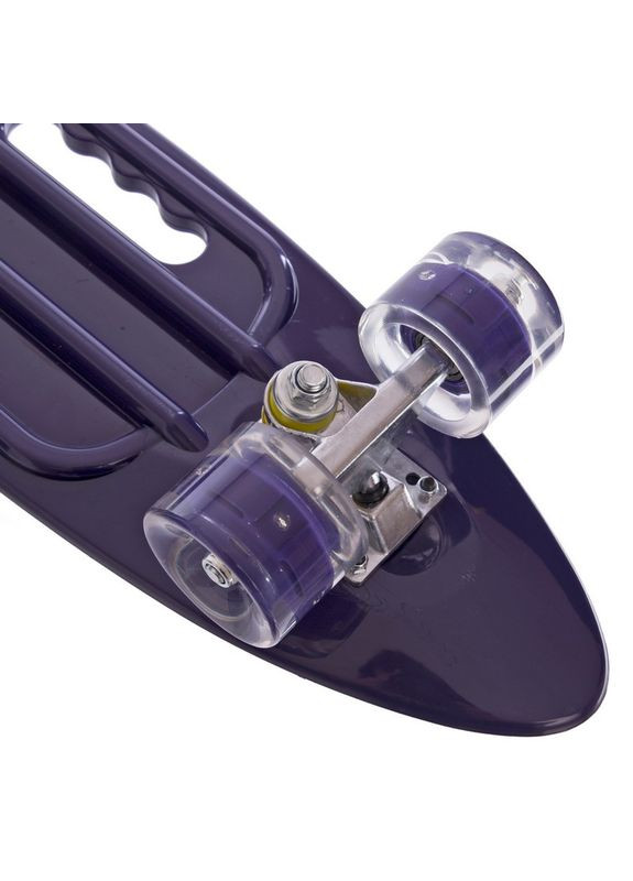 Скейтборд круизер пластиковый PC дека с отверстием и светящимися колесами (PU светит, р-р 60x17см, темно-фиолетовый) (HB-31B-2) SP-Sport (361434232)