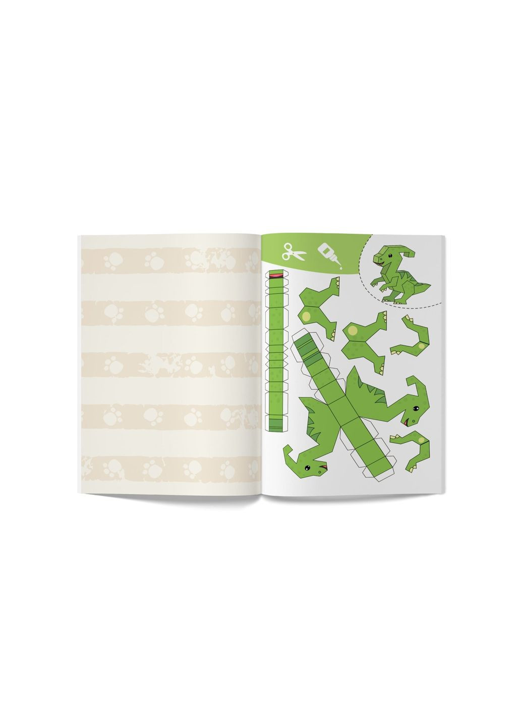 Книга Вирізаємо та клеїмо. Аплікації. Обємні саморобки. Динозаврики 1500 shop (9786175471500) Crystal Book (366425018)