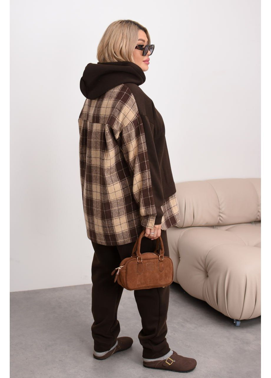 Костюм 553 комбинированный теплый костюм,худы/рубашка тринитка на флисе+байка,штаны Україна (368804663)